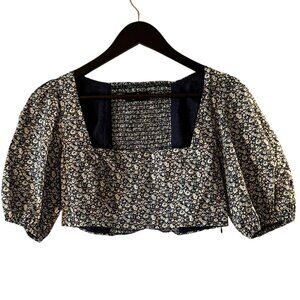 One Pretty Time (OPT) by Anthropologie Women's Floral Crop Top Size Small